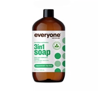 Everyone 3in1 Soap Body Wash Bubble Bath Shampoo Peppermint + Tea Tree