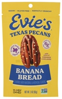 Evie's Snacks Roasted Texas Pecans Banana Bread