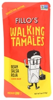 Fillo's Non-GMO Walking Tamales Bean Salsa Roja Tamale