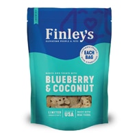 Finley's Natural Dog Treats Crunchy Biscuits Blueberry & Coconut