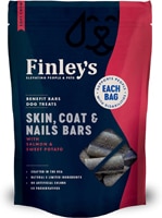 Finley's Natural Dog Treats Skin Coat & Nail Benefit Bars Salmon & Sweet Potato