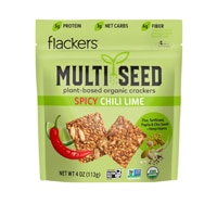 Flackers Multi Seed Plant Based Organic Crackers Spicy Chili Lime