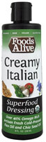 Foods Alive Organic Salad Dressing Zesty Italian