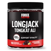 Force Factor Longjack Tongkat Ali Gummies Mixed Berry Lemonade