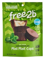 Free2b Dark Chocolate Cups Mini Mint