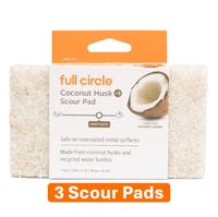 Full Circle Coconut Husk Scour Pads Heavy Duty