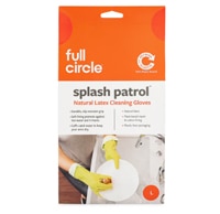 Full Circle Splash Patrol Natural Latex Cleaning Gloves Size L Green