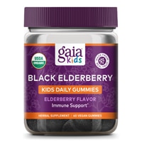 Gaia Herbs Kids Organic Black Elderberry Immune Support Vegan Elderberry