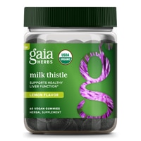 Gaia Herbs Milk Thistle Gummies - Supports Liver Function Lemon