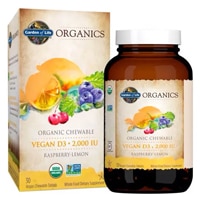 Garden of Life Organics Chewable Vegan D3 Raspberry Lemon