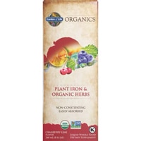 Garden of Life Organics Plant Iron & Organic Herbs Liquid Cranberry-Lime