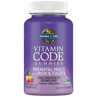 Garden of Life Vitamin Code - Prenatal Multi Gummies with Iron & Folate Cherry Lemonade