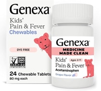 Genexa Kids Pain & Fever Acetaminophen Ages 2-11 Grape