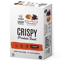 Genius Gourmet Crispy Protein Treat Peanut Butter Chocolate