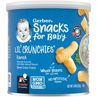 Gerber Lil' Crunchies Stage 2 Non-GMO Baked Grain Snack Ranch