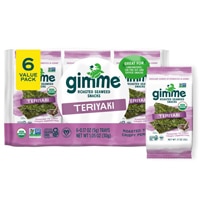 GimMe Organic Roasted Seaweed Snacks Teriyaki