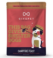 GivePet Dog Treats Campfire Feast Crunchy Salmon Sweet Potato Blueberry