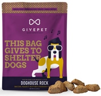 GivePet Dog Treats Doghouse Rock Crunchy Bacon Peanut Butter Banana