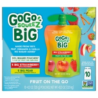 GoGo Squeez GoGo Big Squeeze Fruit On The Go Variety Pack