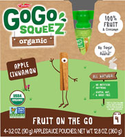 GoGo Squeez Organic Fruit On The Go Apple Cinnamon