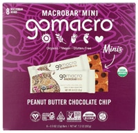 GoMacro Organic Gluten Free Macro Mini Bars Peanut Butter Chocolate Chip