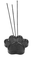 Gonesh Incense Burner Paw Print - Black