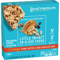 Good Measure Bars Blood Sugar Friendly Peanut Butter Dark Chocolate