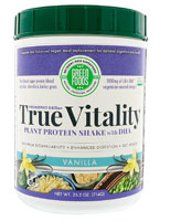 Green Foods True Vitality Plant Protein Shake with DHA Vanilla