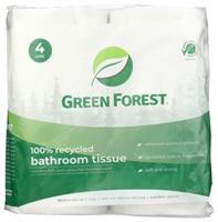 Green Forest Bathroom Tissue 100% Recycled 2-Ply 198 Sheet Roll