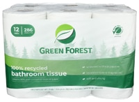 Green Forest Bathroom Tissue 100% Recycled 2-Ply 286 Sheet Roll