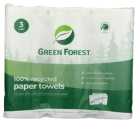 Green Forest Paper Towels 100% Recycled 2-Ply 104 Sheet Roll