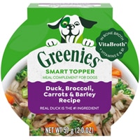 Greenies Smart Topper Wet Dog Food Mix-In Duck Broccoli Carrots & Barley