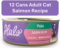 Halo Adult Cat Wet Food Pate 5.5 oz Grain-Free Salmon Recipe