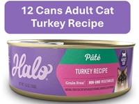 Halo Adult Cat Wet Food Pate 5.5 oz Grain-Free Turkey Recipe