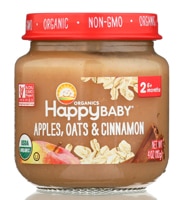 Happy Baby Organic Baby Food 6+ Months Apple Oats & Cinnamon