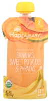 Happy Baby Organic Baby Food 6+ Months Bananas Sweet Potatoes & Papayas