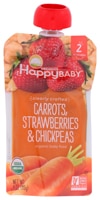 Happy Baby Organic Baby Food 6+ Months Carrots Strawberries & Chickpeas