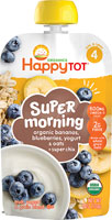 Happy Tot Organic Super Morning Chia 2+ Years Bananas Blueberries Yogurt & Oats