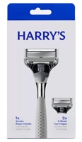 Harry's Men's Razor: Chrome Edition Handle and 2 Count Razor Blade Cartridges