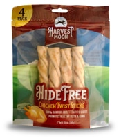 Harvest Moon Dog Chew Treat Hide-Free Twist Sticks Chicken