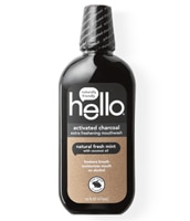 Hello Activated Charcoal Extra Freshening Mouthwash Natural Fresh Mint