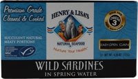 Henry & Lisa's Natural Seafood Wild Sardines in Spring Water