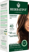 Herbatint Permanent Hair Color Gel 4D Golden Chestnut