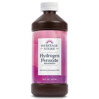 Heritage Store Hydrogen Peroxide Whitening Mouthwash Eucalyptus Mint