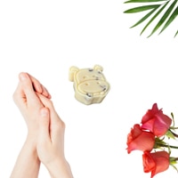 Hippotanicals Lotion Bar Hippo Head Shaped Rose