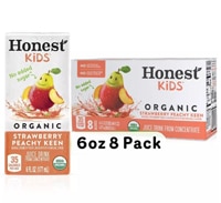 Honest Kids Juice Drink Organic Strawberry Peachy Keen