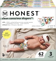 Honest Clean Conscious Diapers Cactus Cuties + Donuts 62 Diapers