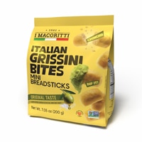 I Macoritti Italian Grissini Bites Original Taste with Extra Virgin Olive Oil and Sea Salt