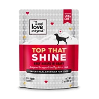 I and Love and You Dog Food Topper Shine Beef Recipe in Gravy