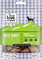 I and Love and You Nice Jerky Bites Dog Treats Beef Lamb Recipe